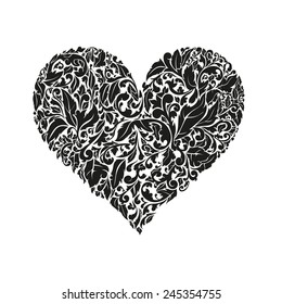 floral heart acanthus leaf pattern 