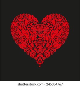 floral heart acanthus leaf pattern 