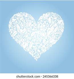 floral heart acanthus leaf pattern