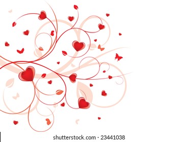 Floral heart background