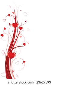 Floral heart background