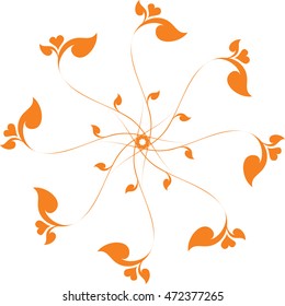 floral heart circle and star shape pattern background wallpaper texture textile vector based on southeast Asia design