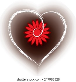 Floral Heart Design.