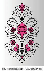 Floral Heart Design with Vintage Elements and Nature Patterns.