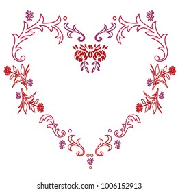 Floral Heart Frame