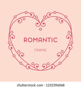 Floral heart frame.