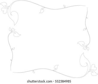 Floral Heart Frame Border vector illustration, Southeast Asia Art Design