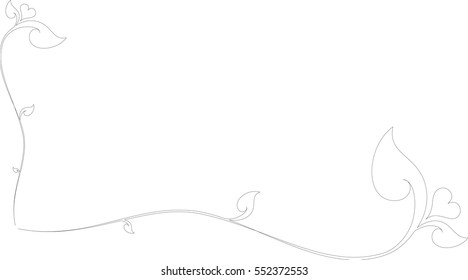 Floral Heart Frame vector illustration, Southeast Asia Art Design