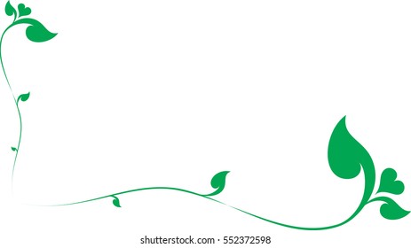 Floral Heart Frame vector illustration, Southeast Asia Art Design