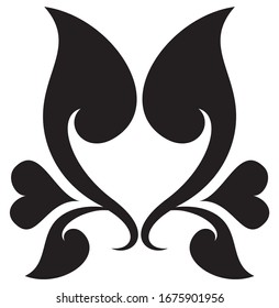 Imagen del vector de marco floral del corazón