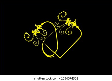 Floral heart shape