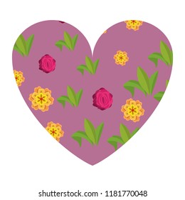 Floral heart shape
