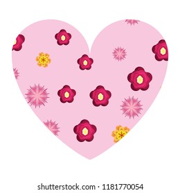 Floral heart shape