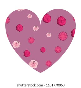 Floral heart shape