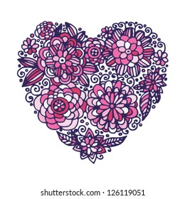 Floral heart shape