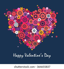 Floral heart shape 