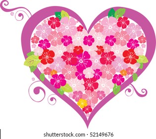  Floral heart shape