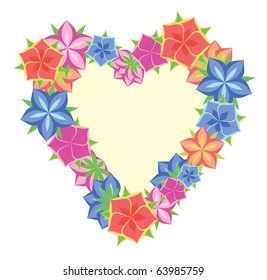 Floral heart shape