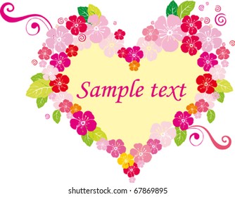 Floral heart shape