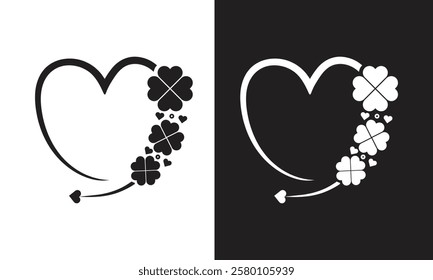 Floral Heart shape vector design for valentines day, decor for greeting card, mug, digital paper, pillows, photo overlays, t-shirt print, flyer, poster design