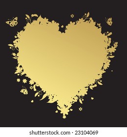 Floral heart shape for your design