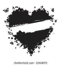 Floral heart shape for your design