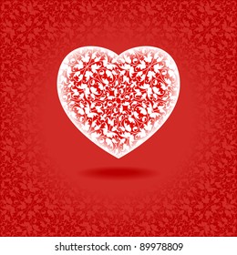 Floral heart shape.festive heart