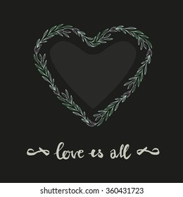 Floral heart vector