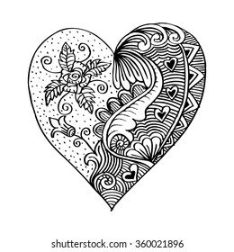 Floral heart. Vector illustration