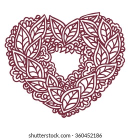 Floral heart. Vector illustration