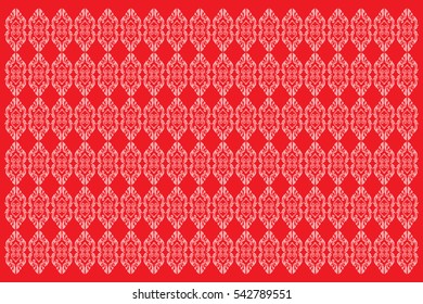 Floral Hearts vector illustration, texture, pattern, background, textile, backdrop, wallpaper, Southeast Asia Art Design