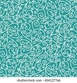 Floral helix seamless pattern