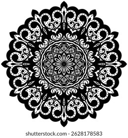 Floral henna or mehndi style mandala design. Traditional and Cultural Beautiful Mandala Pattern Design. 