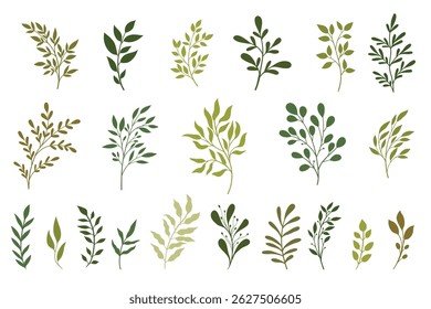 Floral Herb Design elements. Perfect for wedding invitations, greeting cards, blogs, posters and more.