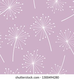 Patrón de herbolario floral sin costura sobre violeta. Ilustración del vector
