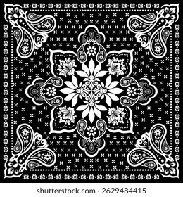 Patrimônio Floral Bandana - Preto