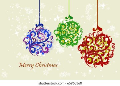 Floral holiday ornaments