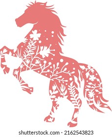 Floral Horse vector, Horse Lover vector, Farmhouse, Summer, Rustic, Horse Mandala, Flower