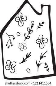 floral house vector  logo