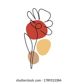 Floral Icon Line Art Abstract Minimal Stock Vector Royalty Free Shutterstock