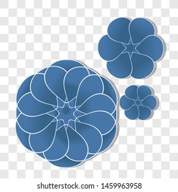 floral icon on transparency background. Flat style vector illustration.
