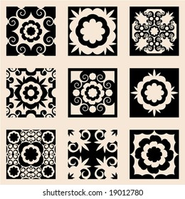 floral icon set