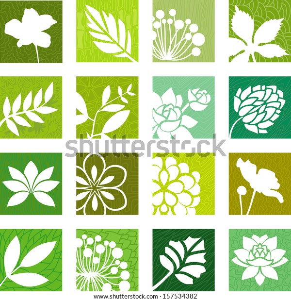 Floral Icons Stock Vector (Royalty Free) 157534382 | Shutterstock