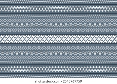 Floral Ikat pattern embroidery border.Embroidery ethnic oriental pixel art pattern.Aztec style,abstract background vector illustration.design for texture,fabric,clothing,print