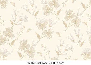 Patrón de ikat floral sin fisuras. Flores de silueta blanca Ikat diseño paisley bordado con motivos florales. Patrón étnico tradicional oriental. Ilustración vectorial de flores. 