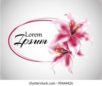 Floral Illustration lily| Editable