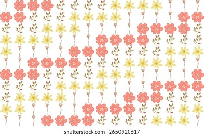 Floral illustration patterns inspired by nature, with seamless layouts for use in branding, stationery, and surface design. illustration