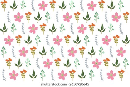 Floral illustration patterns inspired by nature, with seamless layouts for use in branding, stationery, and surface design. illustration