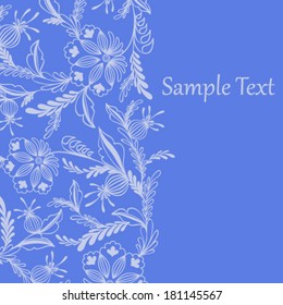 ?bstract floral illustration with text box.