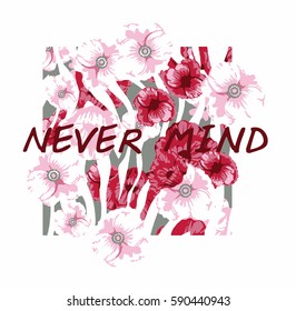 floral illustration for T-shirt